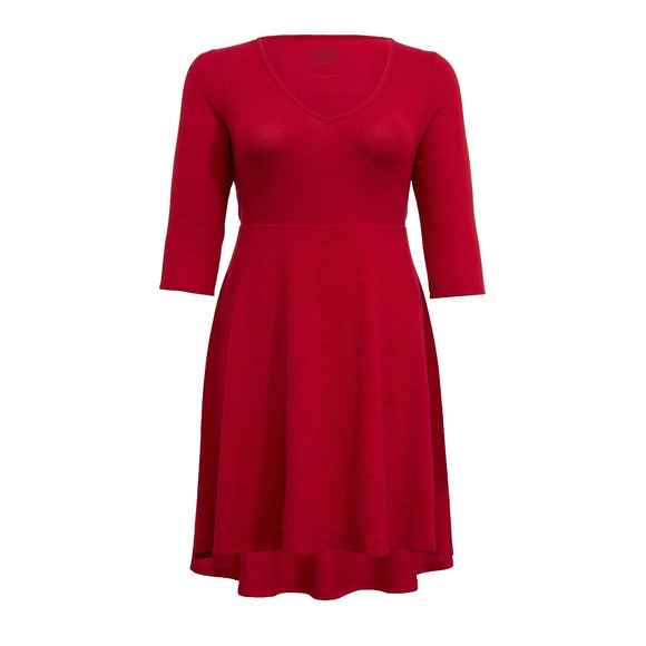 Torrid Super Soft Plush Red Hi-Lo Skater Knit Dress Lg 0 NWT Christmas V Neck - Picture 14 of 14